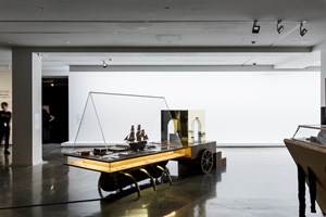Museum of Contemporary Art Australia, Brook Andrew, 'What's Left Behind' (2018). Mixed-media installation. Installation view: 21st Biennale of Sydney, Museum of Contemporary Art Australia, Sydney (16 March–11 June 2018). Courtesy the artist; Tolarno Galleries, Melbourne; Roslyn Oxley9 Gallery, Sydney; and Galerie Nathalie Obadia, Paris and Brussels. Photo: Document Photography.